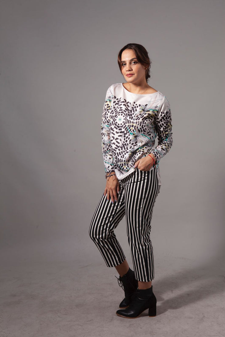 Pantalón CA Recto Rayado B&N Stock