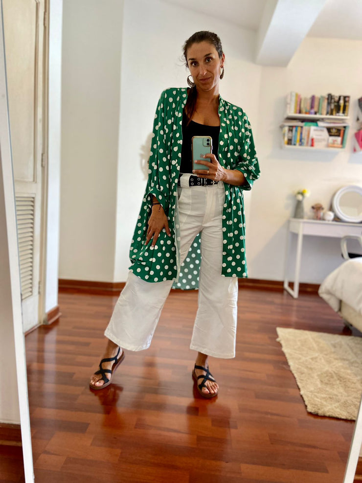 Blusa Globo Verde Dots Stock