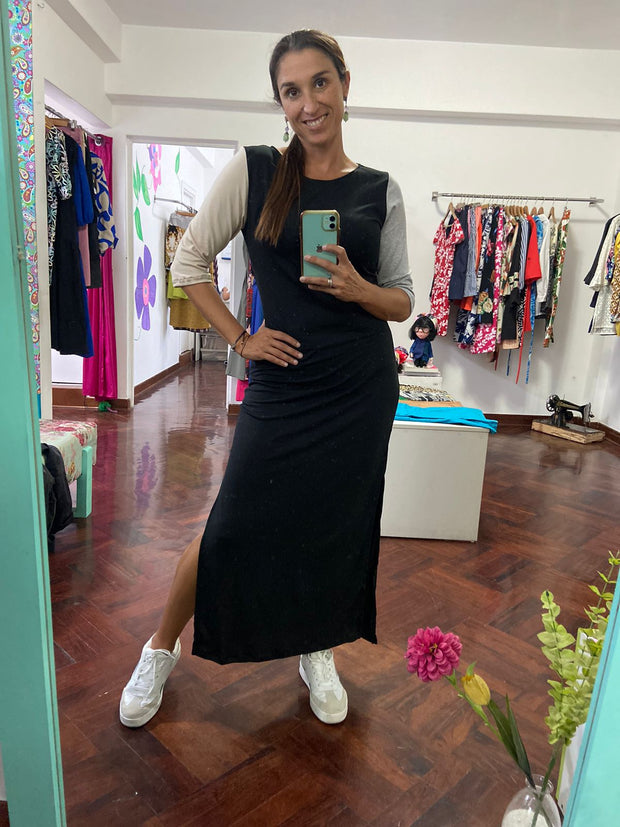 Vestido Maxi Tricolor