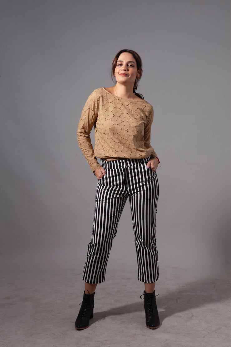 Pantalón CA Recto Rayado B&N Stock