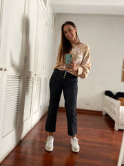 Top Bombastic Beige Floral Stock