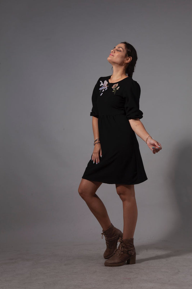 Vestido Elena Rules Negro Bird & Rose Stock