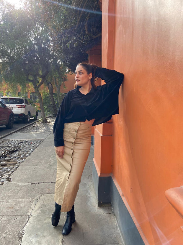 Blusa Plisada Terciopelo