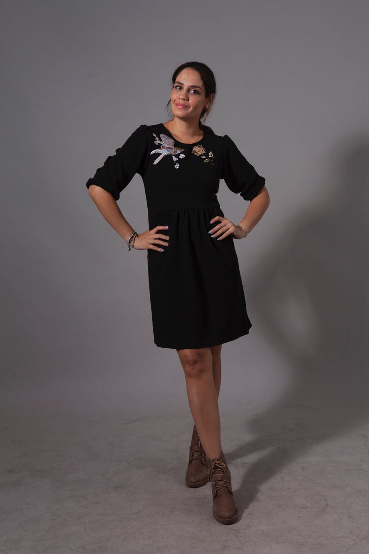 Vestido Elena Rules Negro Bird & Rose Stock