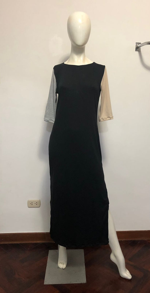 Vestido Maxi Tricolor