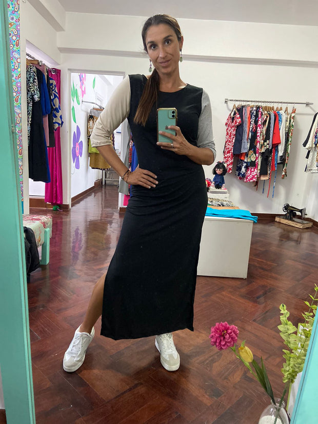 Vestido Maxi Tricolor