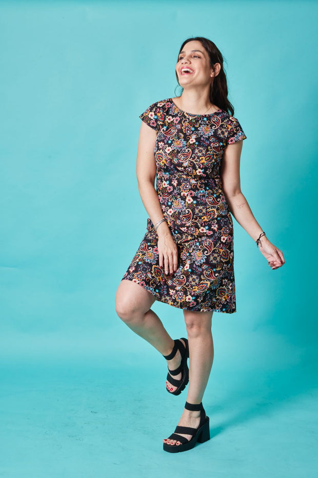 Vestido CA negro amebas