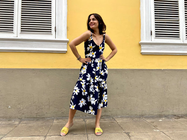 Vestido Malibú Azul Floral