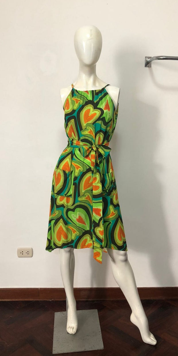 Vestido Pita Colita Green Heart