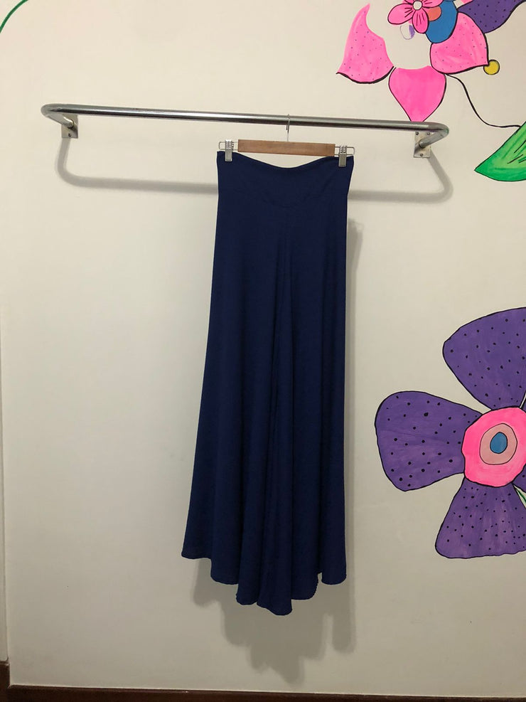 Pantalón Palazo Elástico Azul Stock