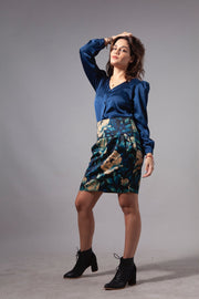 Blusa Botoncitos Azul Noche Stock