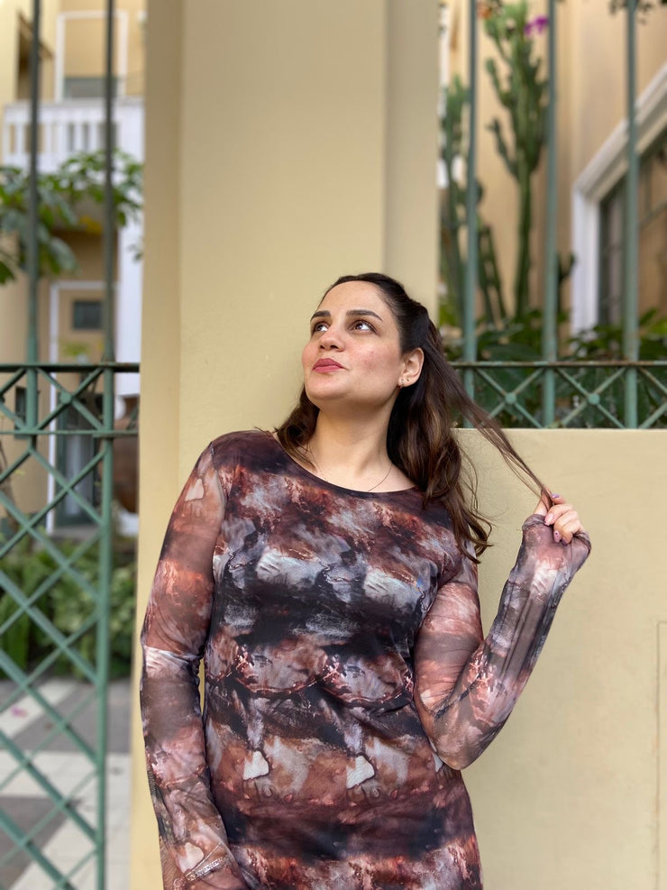 Vestido Tul Licrado stock