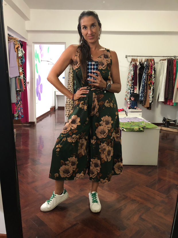 Enterizo Verde Floral