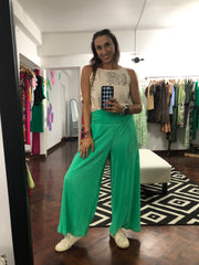 Pantalón Plisado Verde