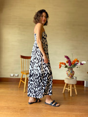 Vestido Maxi Elástico Bi Print