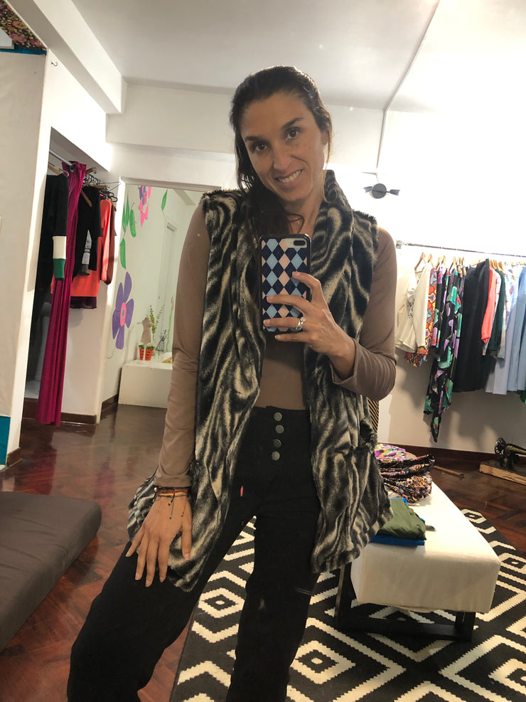 Chaleco Peludo Print
