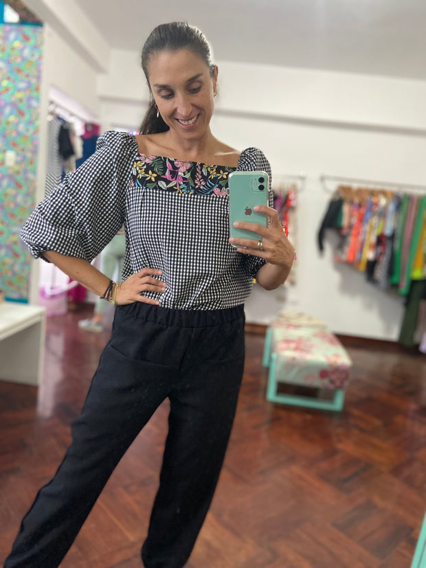 Blusa Lambada Flores y Vichy