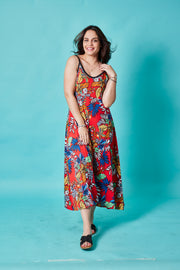Vestido Viena Floral Rojo