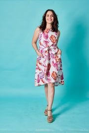 Vestido Pita Lino Fucsias