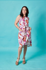 Vestido Pita Lino Fucsias