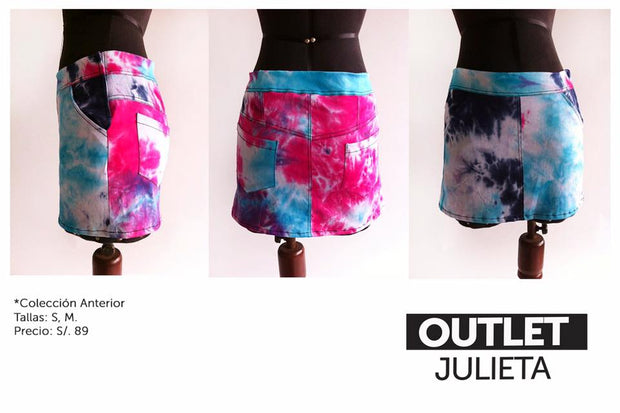 Mini Falda Tie Dye Stock