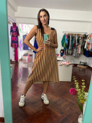 Vestido Conny Nude & White Stock