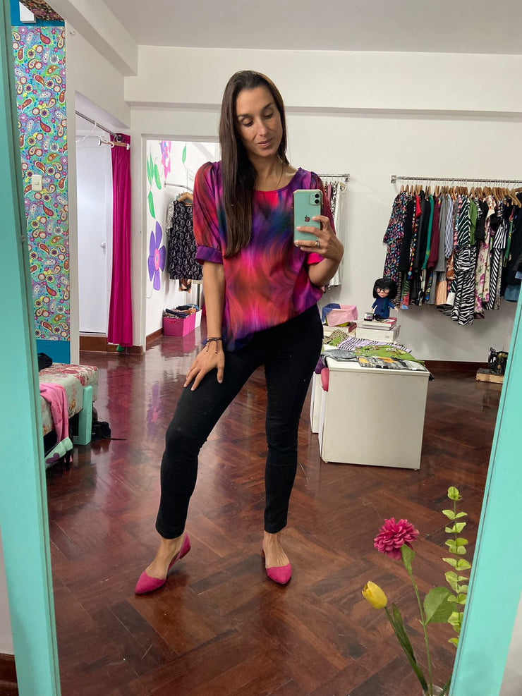 Blusa Gradiente Lila y Morado