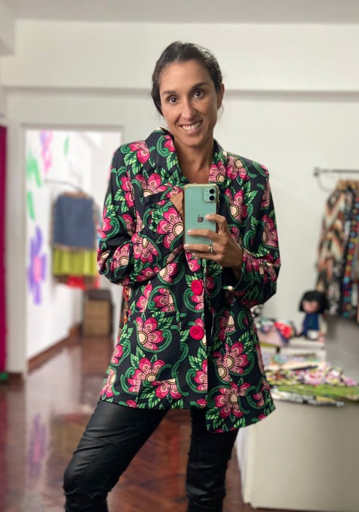 Blazer Negro Floral