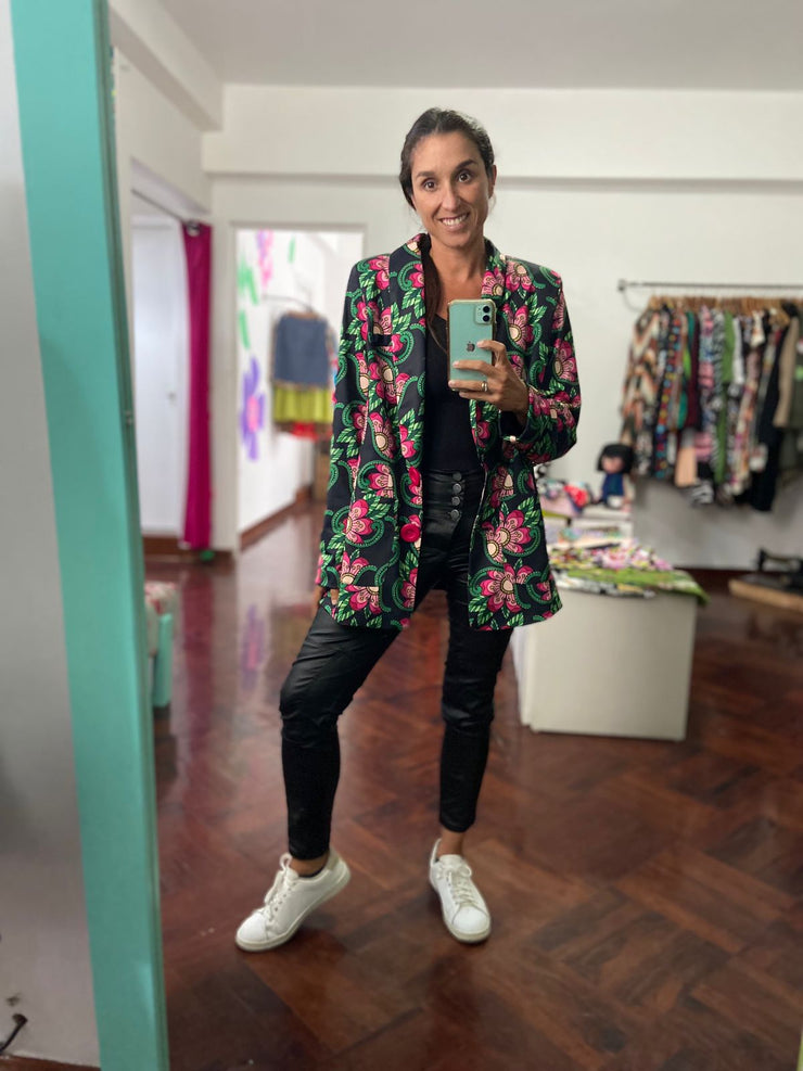 Blazer Negro Floral