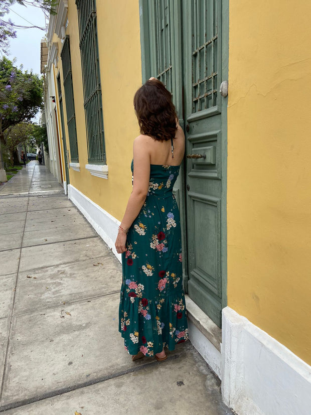 Vestido Maxi Halter Jardín