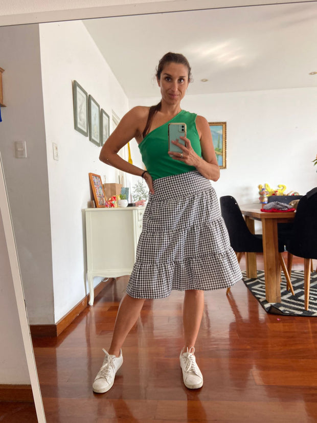 Falda Tiempos Vichy B & N