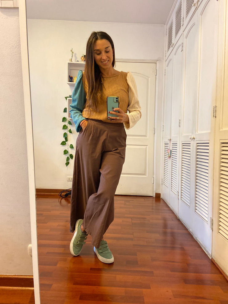Pantalón Palazo con Bolsillos Stock