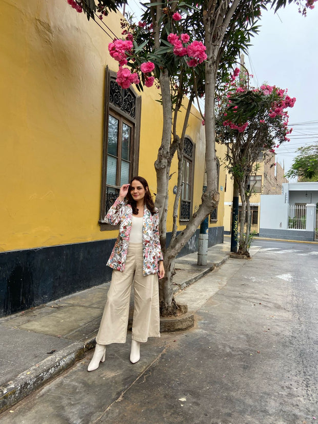 Saco Blanco Flores