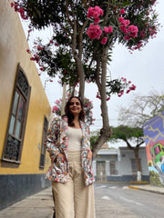 Saco Blanco Flores