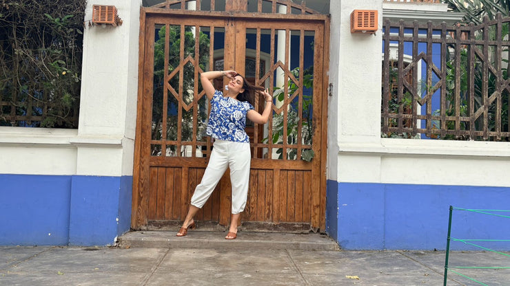 Blusa Lambada Broderie Azulejos