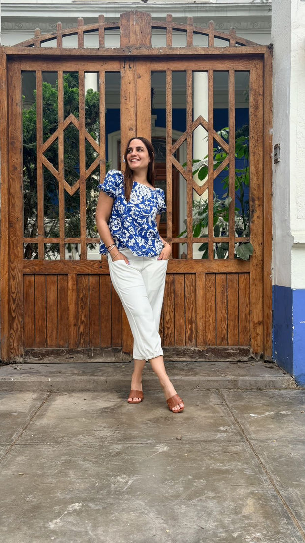 Blusa Lambada Broderie Azulejos