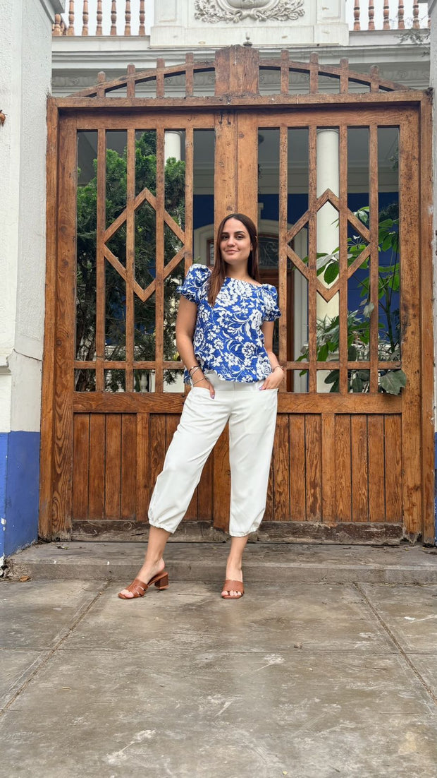 Blusa Lambada Broderie Azulejos