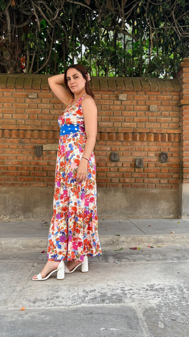 Maxi Halter Flores Dots