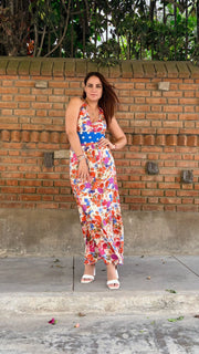 Maxi Halter Flores Dots