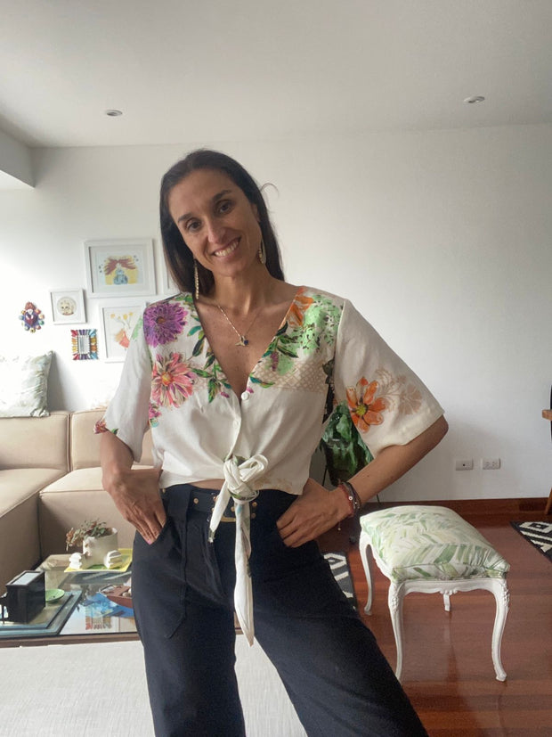 blusa maria foral