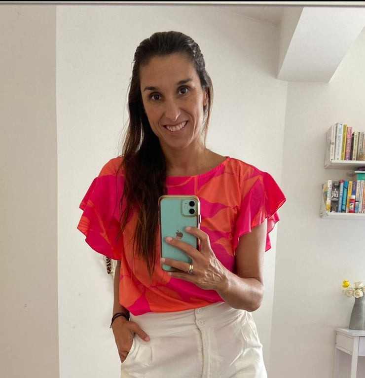 Blusa MV Fucsia Naranja Stock