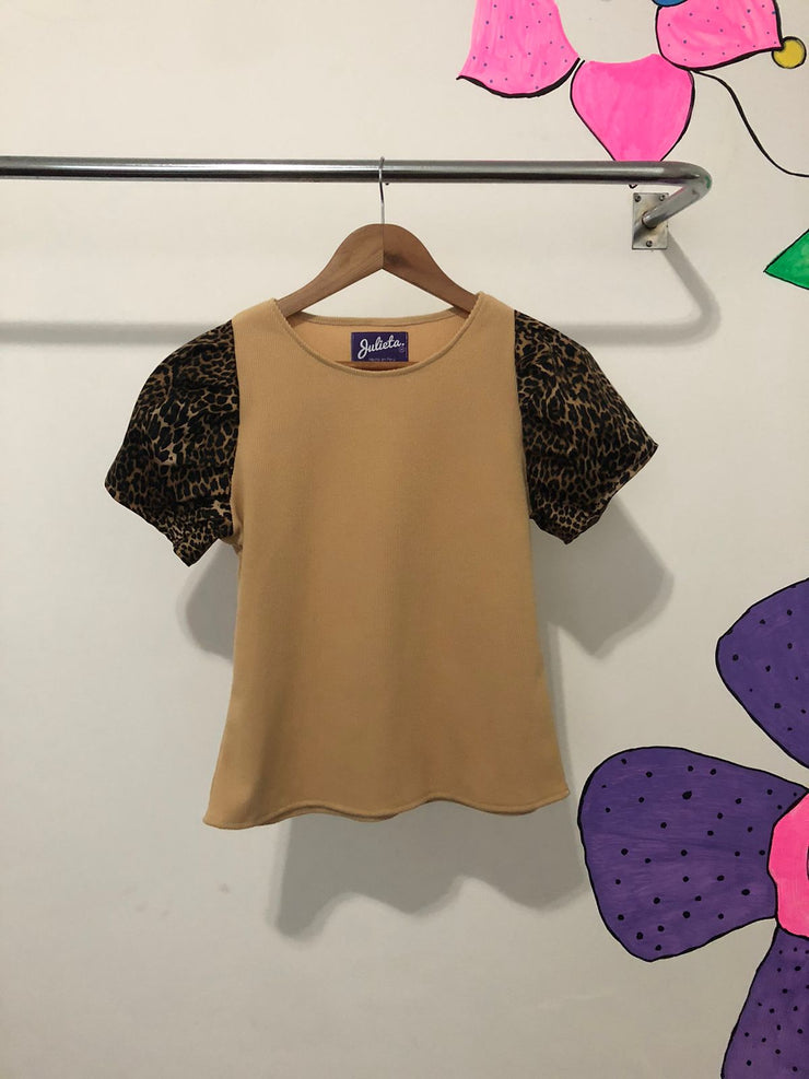 Top Olímpico Princesa Beige Print Stock