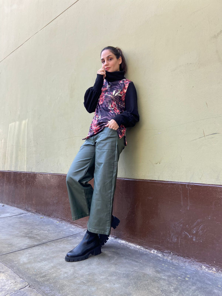 Pantalón Parches Látex Verde Militar Stock