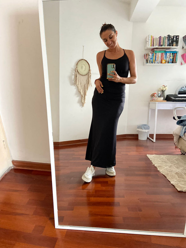 Vestido Magia de Tiras Negro