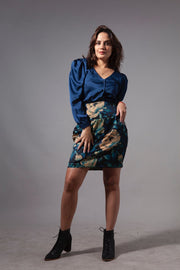 Blusa Botoncitos Azul Noche Stock