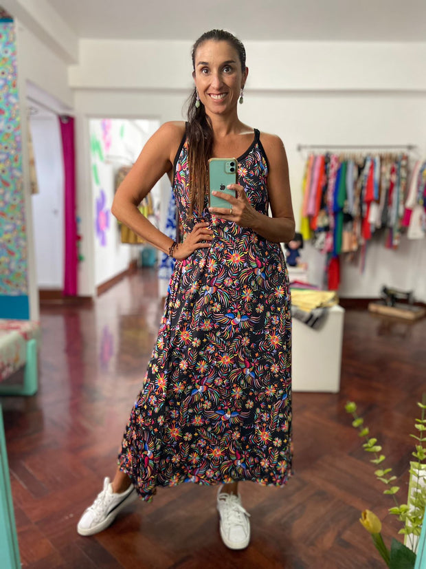 Vestido Viena Negro Floral