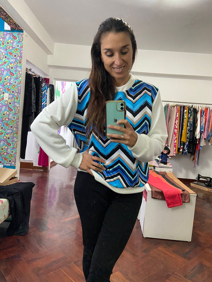 Sweater Boyfriend Zig Zag Stock