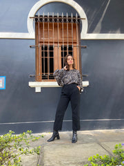 Pantalón CA Recto Negro Stock