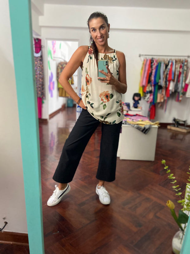 Blusa Pita Crema Floral