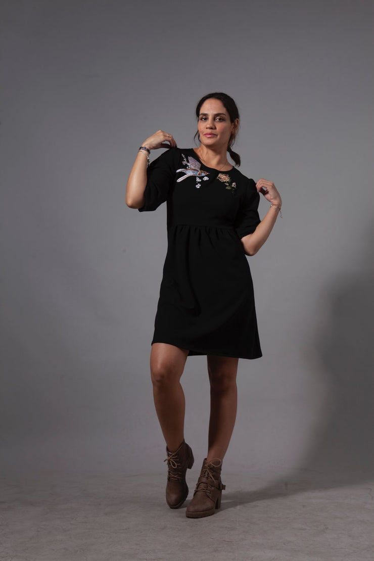 Vestido Elena Rules Negro Bird & Rose Stock